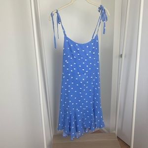 Blue and White Floral Mini Dress